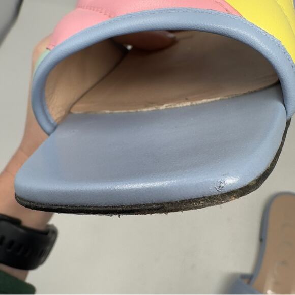 Gucci Jolie GG Marmont Quilted Leather Pastel Flat Slide Sandals - Picture 8 of 12